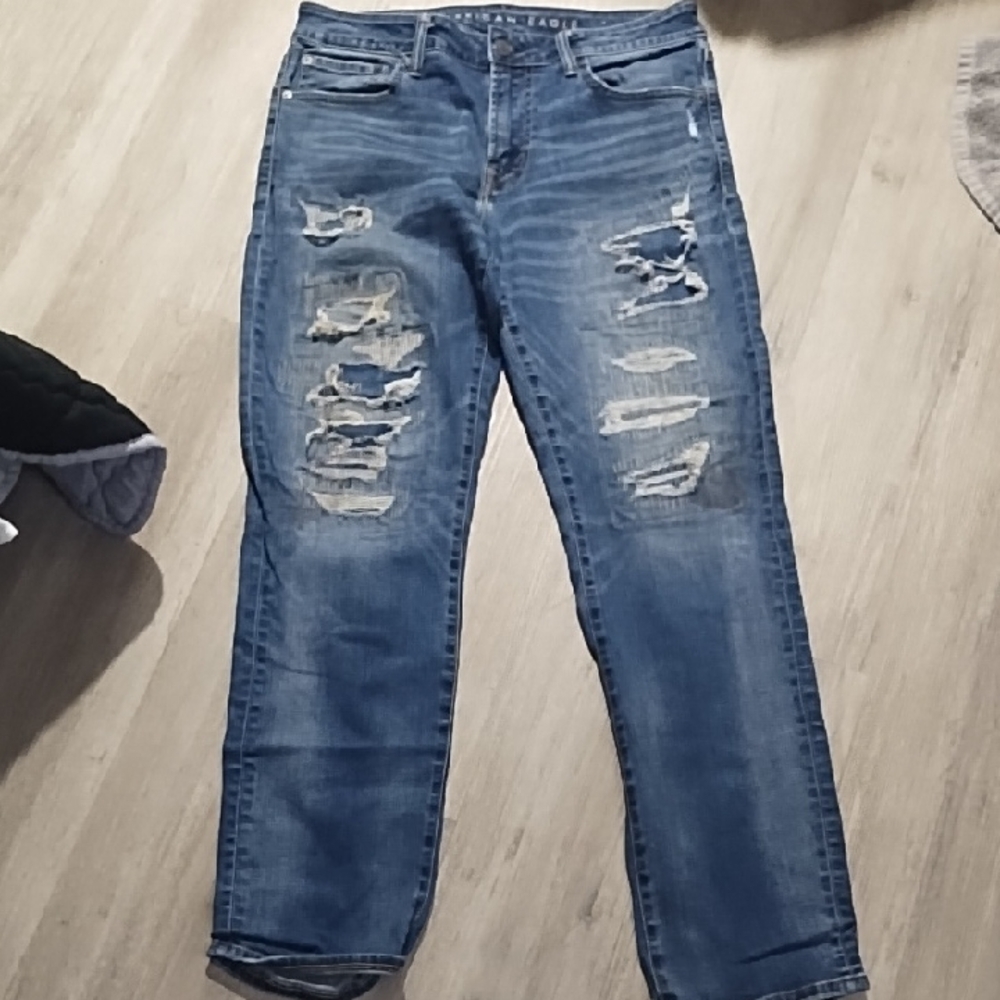 American Eagle Outfitters Men's Ripped Blue Jeans